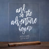 And So The Adventure Begins Modern Acrylic Welcome Sign - Rich Design Co