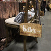 Better Together Wooden Wedding Chair Signs with Arrow - Rich Design Co