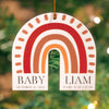 Boho Rainbow Personalized Baby Boy Ornament - Rich Design Co