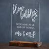 Bubble Send Off Wedding Sign - Rich Design Co