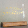 Guestbook Table Acrylic & Wood Sign - Rich Design Co