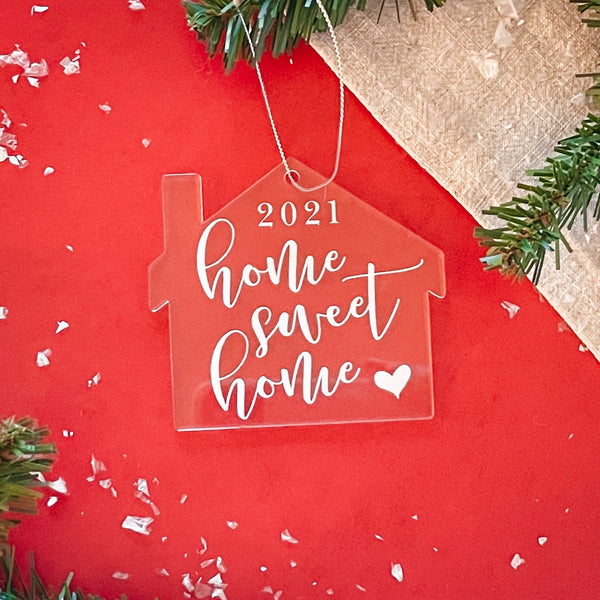 Home Sweet Home Acrylic Christmas Ornament - Rich Design Co