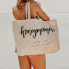 Honeymooners Personalized Canvas Beach Bag for Newlyweds - Rich Design Co