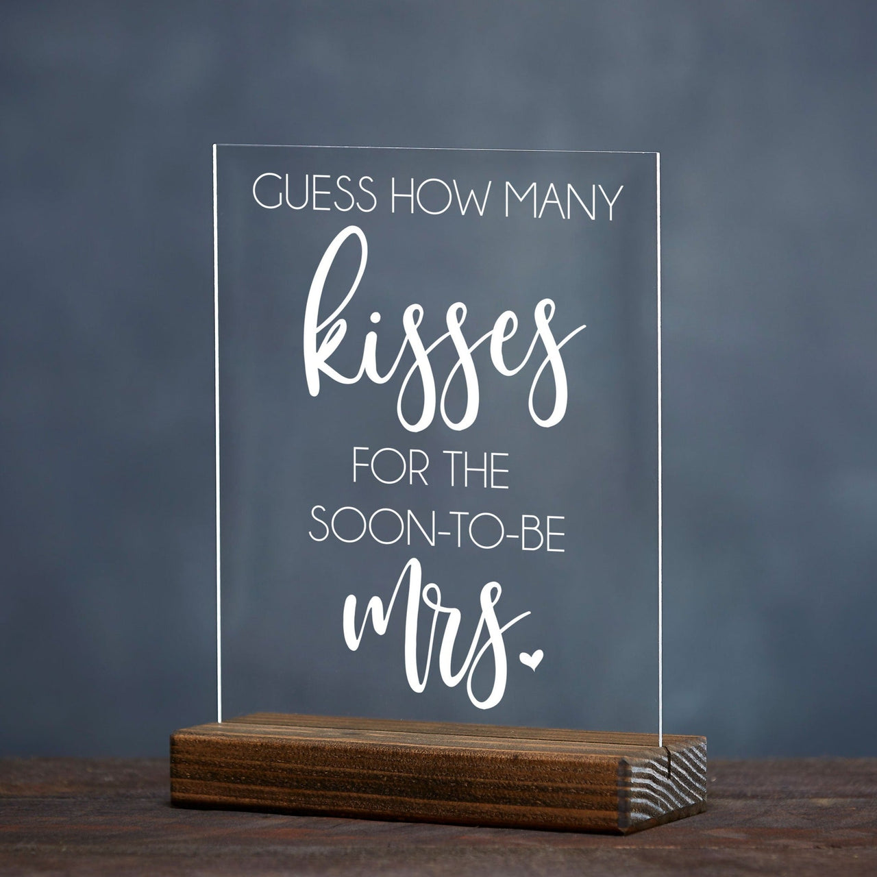 Kisses Bridal Shower Game Sign - Rich Design Co