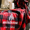 Meet Me Under the Mistletoe Personalized Holiday Fleece Blanket - Rich Design Co