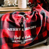 Merry & Bright Personalized Holiday Fleece Blanket - Rich Design Co