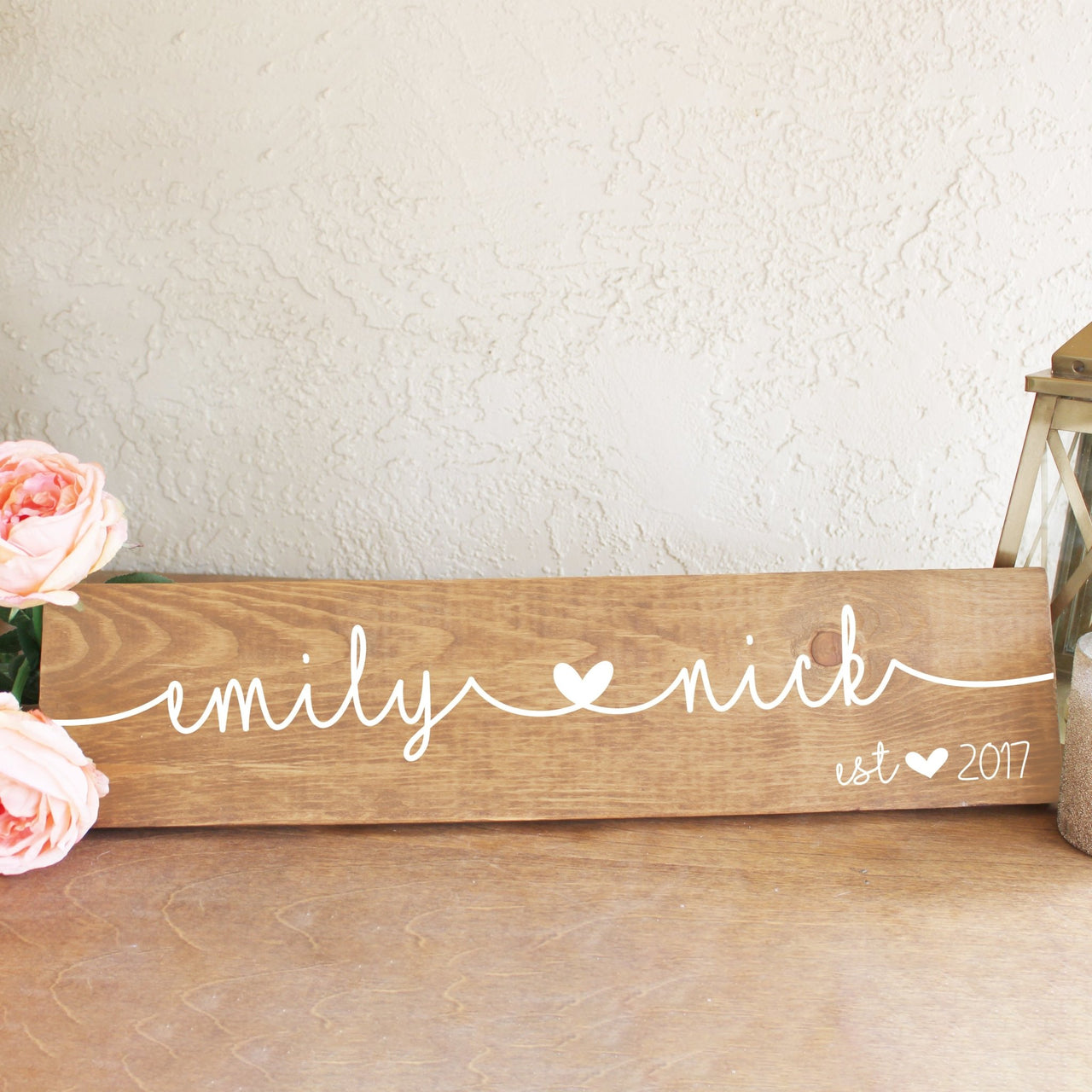 Personalized Anniversary or Wedding Date Wood Sign - Rich Design Co