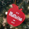 Personalized Apple Teacher Ornament - Rich Design Co