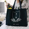 Personalized Canvas Wedding Tote with Initials and Date - Rich Design Co