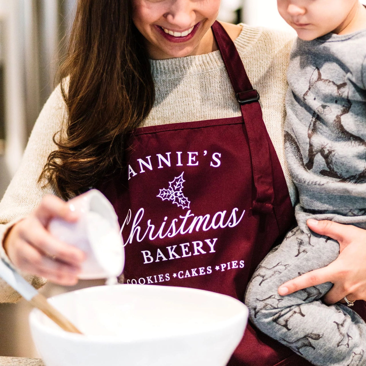 Personalized Christmas Baking Apron for Women - Rich Design Co