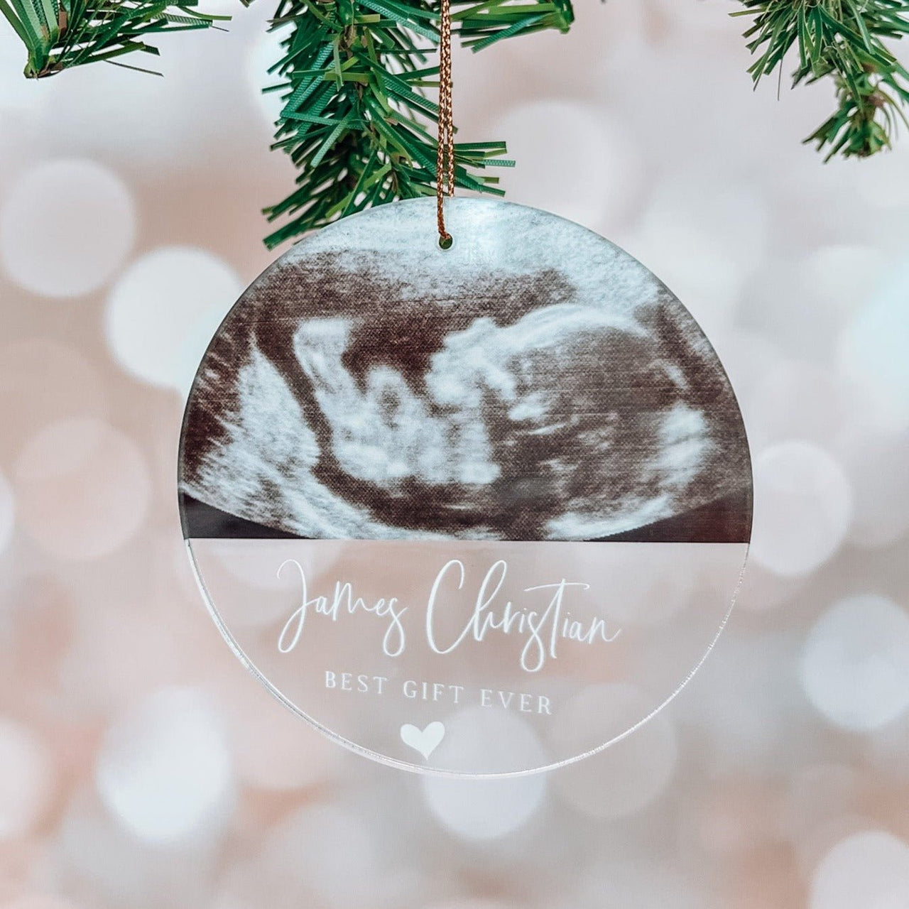 Personalized Sonogram Christmas Ornament - Rich Design Co