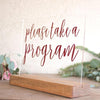 Please Take a Program Wedding Program Sign - Rich Design Co