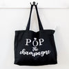 Pop The Champagne Celebratory Canvas Tote Bag - Rich Design Co