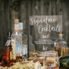 Signature Cocktails Wedding Bar Sign - Rich Design Co