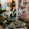 Unplugged Wedding Acrylic Wedding Sign - Rich Design Co
