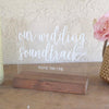 Wedding Soundtrack CD Favor Acrylic Sign - Rich Design Co