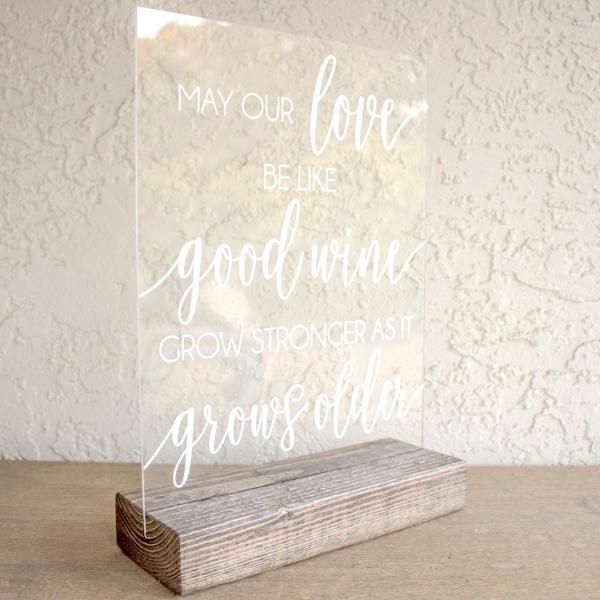 Wine Quote Wedding Sign - Rich Design Co