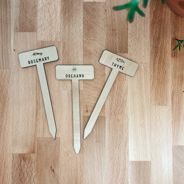 Wooden Herb Garden Plant Markers - Rich Design Co